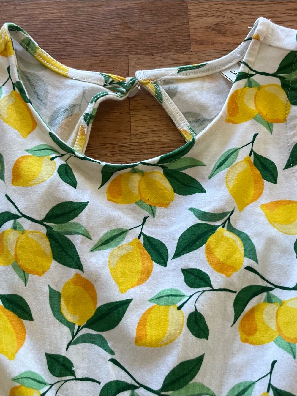 Janie and Jack White Lemon Print Sundress with Yellow and Green - Picture 3 of 7